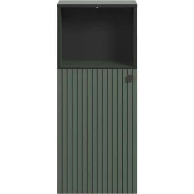 Badkameropbergruimte - Saliegroen en zwart decor - L40 x H95 x D31cm - PURE BLISS