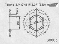ESJOT Chain wheel 630 35z steel black