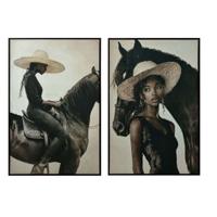 Schilderij Home ESPRIT Fluweel polyestyreen 83 x 4 x 123 cm