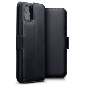 Qubits - lederen slim folio wallet hoes - iPhone 11 - Zwart