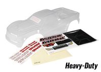 Body, Maxx, heavy duty (clear, requires painting)/ window masks/ decal sheet (TRX-8914)