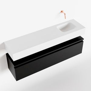 Toiletmeubel Mondiaz Andor | 120 cm | Meubelkleur Urban | Lex vrijhangend wastafel Talc Rechts | Zonder kraangat