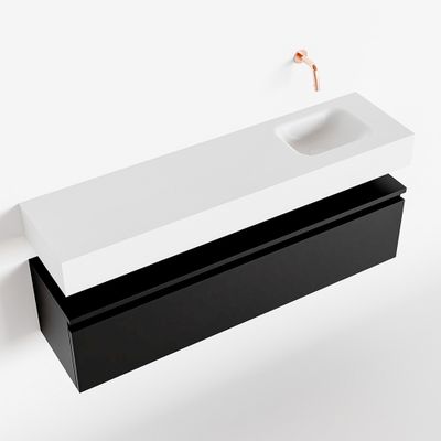 Toiletmeubel Mondiaz Andor | 120 cm | Meubelkleur Urban | Lex vrijhangend wastafel Talc Rechts | Zonder kraangat