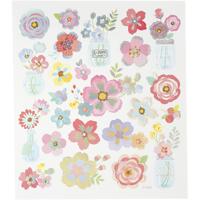 Creativ Company Stickers, lente bloemen, vel 15x16,5 cm, 1 vel