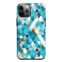 Gekleurde driehoekjes blauw: iPhone 12 Pro Tough Case