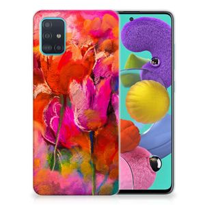 Hoesje maken Samsung Galaxy A51 Tulips