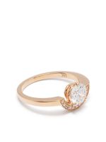 Loyal.e Paris bague Intrépide Petit Arc en or blanc 18ct ornée de diamants - Rose