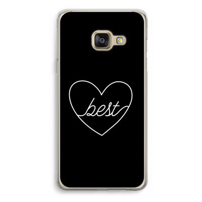 Best heart black: Samsung Galaxy A3 (2016) Transparant Hoesje