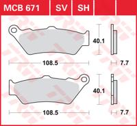 TRW Remblokken, en remschoenen voor de moto, MCB671SH Sinter street