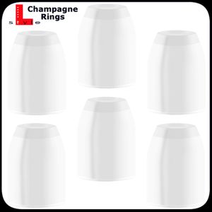 L Style Champagne Rings - Wit