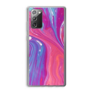Paarse stroom: Samsung Galaxy Note 20 / Note 20 5G Transparant Hoesje