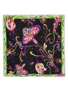 PUCCI foulard en soie à imprimé graphique - Noir