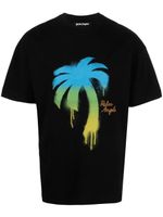 Palm Angels t-shirt à logo graffiti - Noir