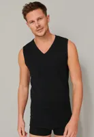 2-Pack mouwloos shirts V-hals - 95/5 - Biologisch katoen ondershirts zonder mouwen - Diepe hals - ondergoed heren