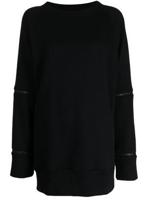 Y's sweat en coton à détails de zips - Noir