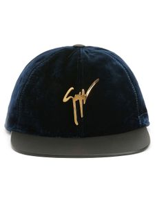 Giuseppe Zanotti casquette Cohen à logo - Bleu