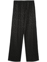 Family First pantalon droit à motif en jacquard - Noir