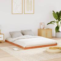 Bedframe massief grenenhout wasbruin 150x200 cm - thumbnail