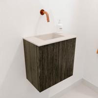 Toiletmeubel Mondiaz Joya Dlux | 40 cm | Meubelkleur Shadow | Faye wastafel Meli Wasbak Midden | Zonder kraangat(en)