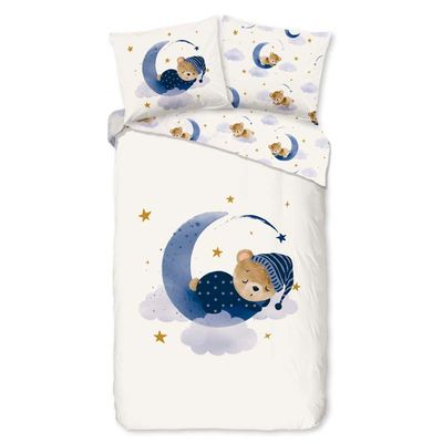 Kinderdekbedovertrek Katoen - 140x200 cm Wit - Dessin: Sterren - Good Morning - Dekbed-Discounter.nl Kinderdekbedovertrek Katoen - 140x200 cm Wit - Dessin: Sterren - Good Morning - Dekbed-Discounter.nl