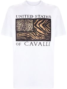 Roberto Cavalli T-shirt met print - Wit