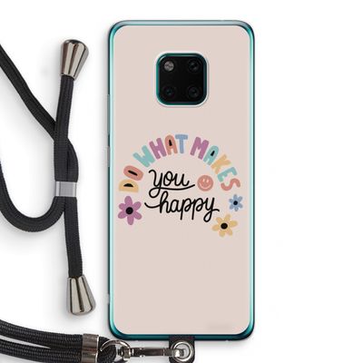 Happy days: Huawei Mate 20 Pro Transparant Hoesje met koord