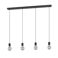EGLO Nogalte hanglamp - 4-lichts - E27 - 117 cm - Rechthoek - Zwart - thumbnail