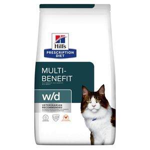 Hill's Prescription Diet W/D Multi-Benefit kattenvoer met kip 3 x 3 kg