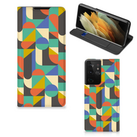 Samsung Galaxy S21 Ultra Hoesje met Magneet Funky Retro