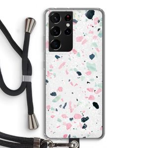 Terrazzo N°3: Samsung Galaxy S21 Ultra Transparant Hoesje met koord