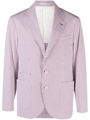 Brunello Cucinelli blazer à simple boutonnage - Blanc