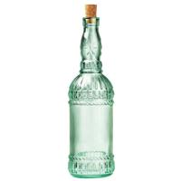 Bormioli Rocco Glazen fles/karaf met kurk en dop - 71 cl - Waterflessen/Karaffen - Luxe uitstraling - thumbnail