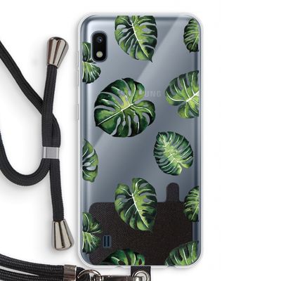 Tropische bladeren: Samsung Galaxy A10 Transparant Hoesje met koord