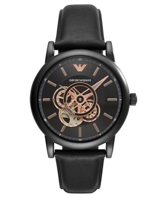 Emporio Armani lederen automatisch Herenhorloge AR60012