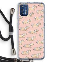 Ponys: Motorola Moto G9 Plus Transparant Hoesje met koord
