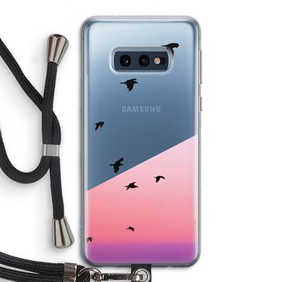 Fly away: Samsung Galaxy S10e Transparant Hoesje met koord