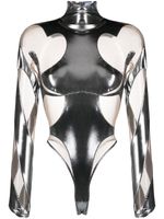 Mugler body à design métallisé - Argent