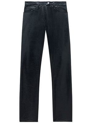 Courrèges pantalon en vinyle à coupe droite - Noir