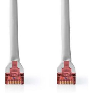 CAT6-kabel | RJ45 Male | RJ45 Male | SF/UTP | 1.00 m | Rond | PVC | Grijs | Label