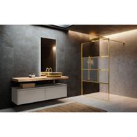 Novellini H art Inloopdouche - 90x200cm - Ribbelglas linea 1 - Shiny gold (goud) harthc90-92o Novellini H art Inloopdouche - 90x200cm - Ribbelglas linea 1 - Shiny gold (goud) harthc90-92o