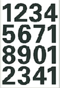 HERMA Numbers 25mm 0-9 weatherproof film black 1 sheet zelfklevende letter/cijfer