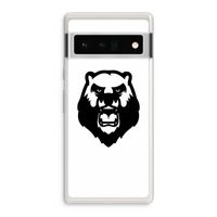 Angry Bear (white): Google Pixel 6 Pro Transparant Hoesje