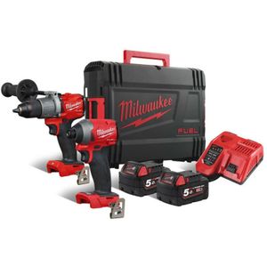 Milwaukee M18 FPP2A2-502X Powerpack - M18FPD2 + M18FID2 | 18V 5,0Ah Li-Ion - 4933464268