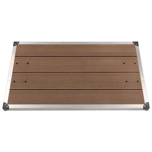 VidaXL Buitendouchebak 110x62 cm hkc roestvrij staal bruin