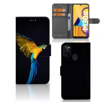 Samsung Galaxy M21 | M30s | Telefoonhoesje | Met pasjeshouder | Papegaai