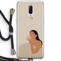 Fresh coffee: OnePlus 6 Transparant Hoesje met koord