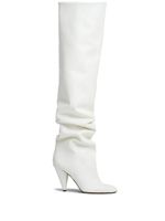 Proenza Schouler bottes Cone Slouch Over The Knee 100 mm - Blanc