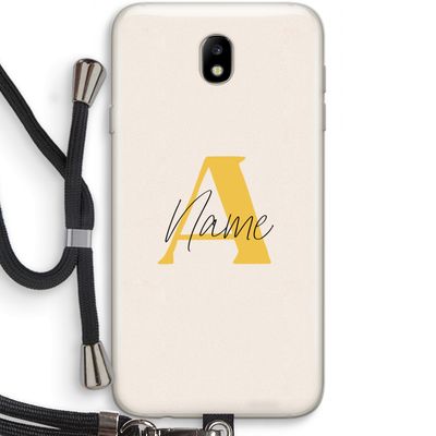 Amber Script: Samsung Galaxy J7 (2017) Transparant Hoesje met koord