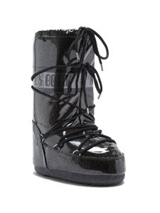 Moon Boot Kids logo-print glitter-detailing boots - Noir