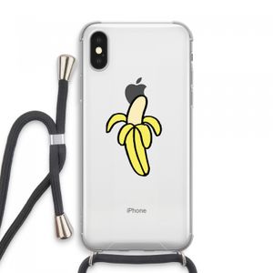 Banana: iPhone XS Max Transparant Hoesje met koord